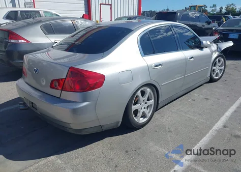2003 Infiniti G35 Base W/6 Speed Manual z USA, uszkodzony, nr VIN JNKCV51E23M008022